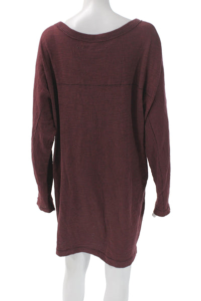 Rag & Bone Jean Women Sweater Dress Brown Cotton Long Sleeve Short Size S