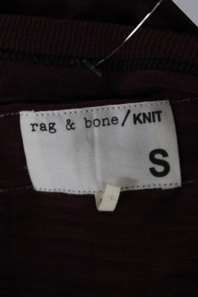 Rag & Bone Jean Women Sweater Dress Brown Cotton Long Sleeve Short Size S