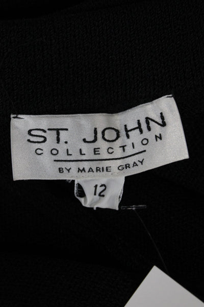St. John Collection By Marie Gray Womens Dress Pants Black Size 12