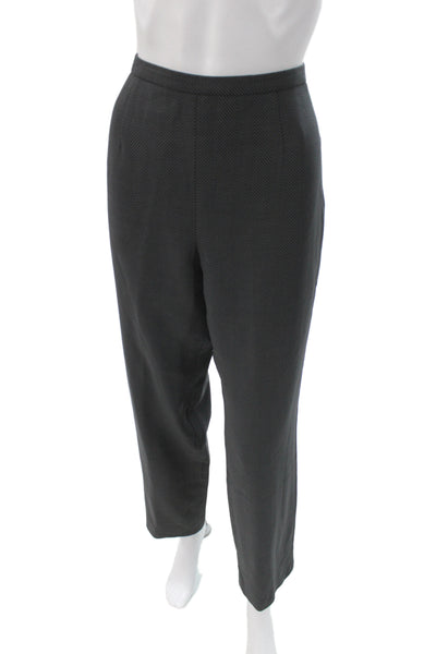Giorgio Armani Womens Dress Pants Dark Gray Herringbone Wool 30in Size XS