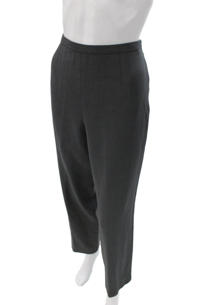 Giorgio Armani Womens Dress Pants Dark Gray Herringbone Wool 30in Size XS