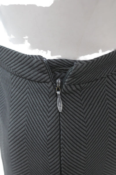 Giorgio Armani Womens Dress Pants Dark Gray Herringbone Wool 30in Size XS