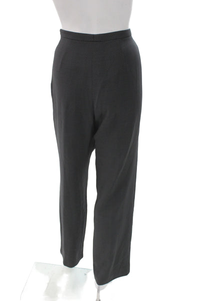 Giorgio Armani Womens Dress Pants Dark Gray Herringbone Wool 30in Size XS