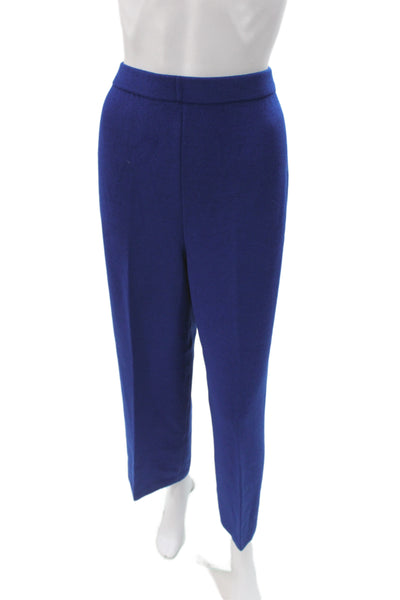 St. John Collection By Marie Gray Women Wool Dress Pants Blue Size 10