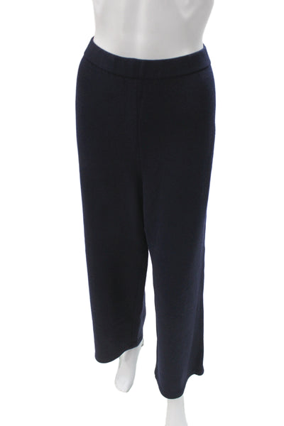 St. John Basics Women Dress Pants Dark Blue Wool Solid Size 10