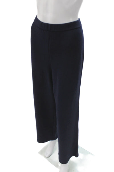 St. John Basics Women Dress Pants Dark Blue Wool Solid Size 10