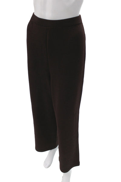 St. John Collection By Marie Gray Women Dress Pants Brown Wool Cashmere Size 10