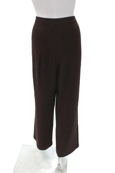 St. John Collection By Marie Gray Women Dress Pants Brown Wool Cashmere Size 10