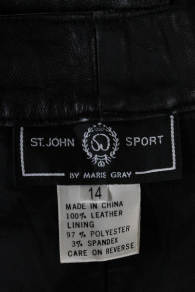 St. John Sport By Marie Gray Womens Black Dress Pants Size 14