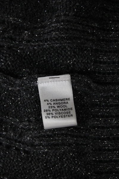 St. John Couture Unisex Cardigan Dark Gray Button Long Sleeve Size L