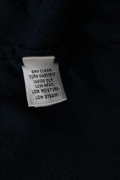 St. John Unisex Dark Blue Classic Pullover Sweater Wool Rayon Size L