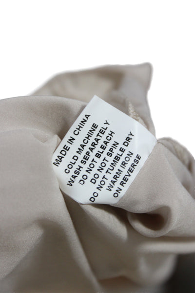 Langdon Women Beige Pleated Maxi Skirt Floral Polyester Size XL