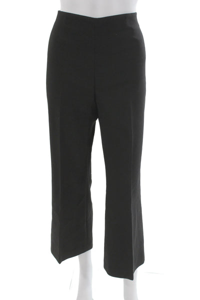 Theory Womens Cropped Dress Pants Black Wool Blend Solid Size 6