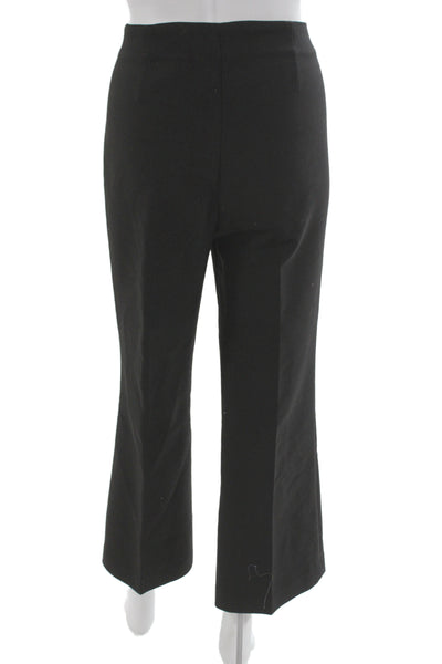 Theory Womens Cropped Dress Pants Black Wool Blend Solid Size 6