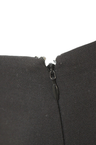 Theory Womens Cropped Dress Pants Black Wool Blend Solid Size 6