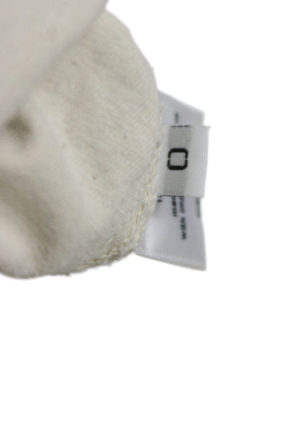 Rachel Comey Unisex Ankle Cropped Pants Beige Cotton Zip Size 0