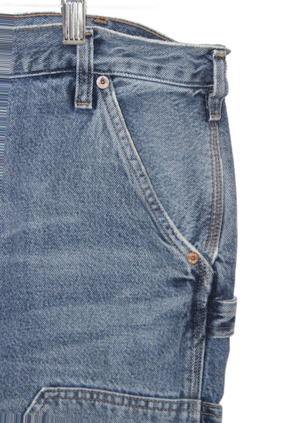 Agolde Unisex Cropped Straight Jeans Dark Blue High Rise Size 28