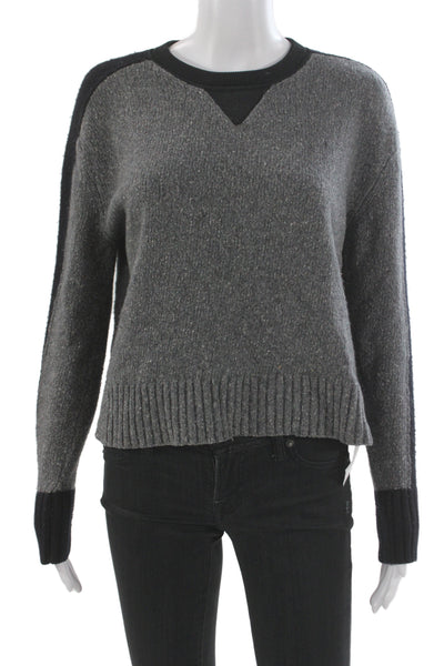 Rag & Bone Jean Unisex Pullover Sweater Black Wool Acrylic Crew Neck Size S