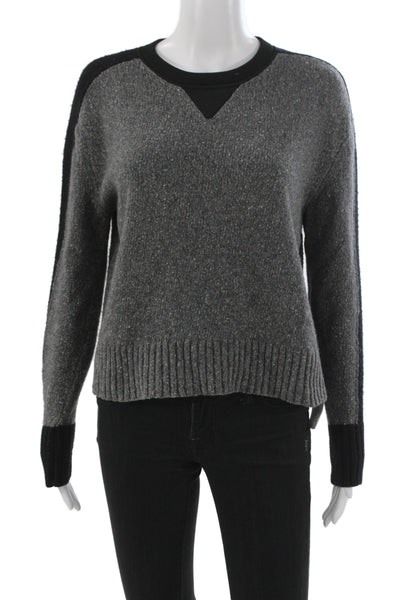 Rag & Bone Jean Unisex Pullover Sweater Black Wool Acrylic Crew Neck Size S