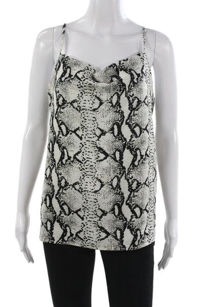 Promesa Women Silk Snake Print Camisole Top Black Size S