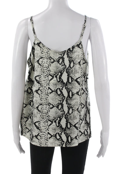 Promesa Women Silk Snake Print Camisole Top Black Size S