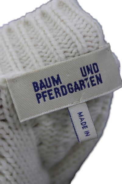 Baum Und Pferdgarten Unisex Cardigan Sleeveless White V-Neck Button Wool Size S