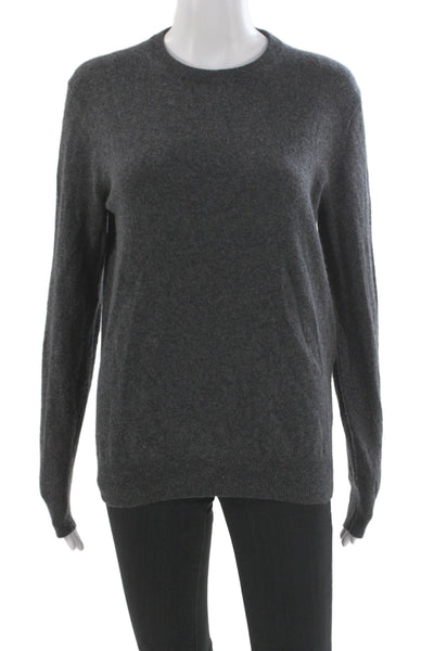 J Crew Unisex Pullover Dark Gray 100% Cashmere Crewneck Longsleeve Size S