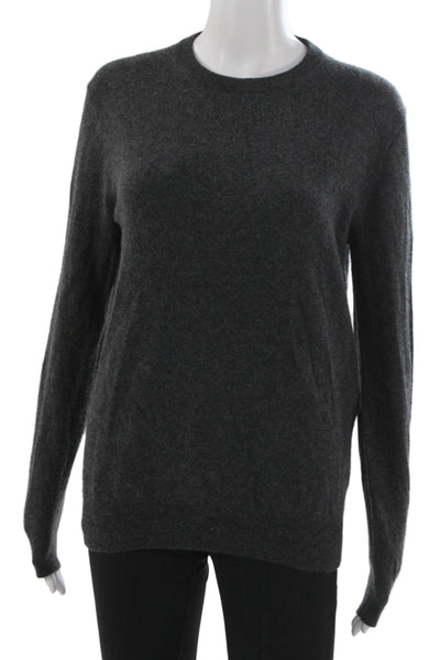 J Crew Unisex Pullover Dark Gray 100% Cashmere Crewneck Longsleeve Size S