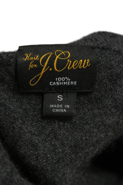 J Crew Unisex Pullover Dark Gray 100% Cashmere Crewneck Longsleeve Size S