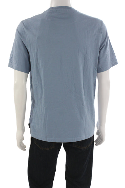 Scotch & Soda Mens Blue Graphic Crew Neck Short Sleeve T-Shirt Size M