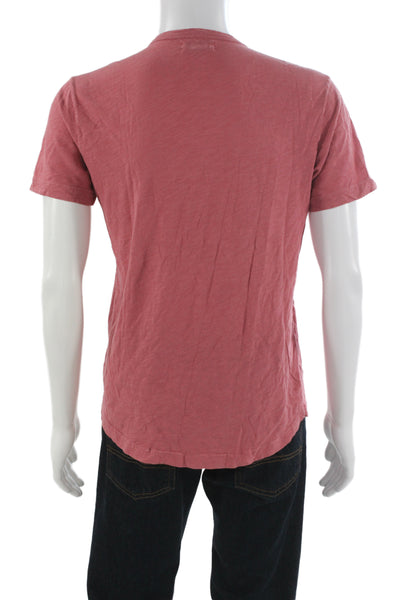 Velvet by Graham & Spencer Mens Pink Short Sleeve Crew T-Shirt Cotton Size S
