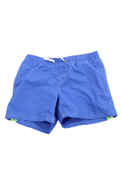 Sundek Childrens Boys Swim Trunk Shorts Blue Neon Green Size 16