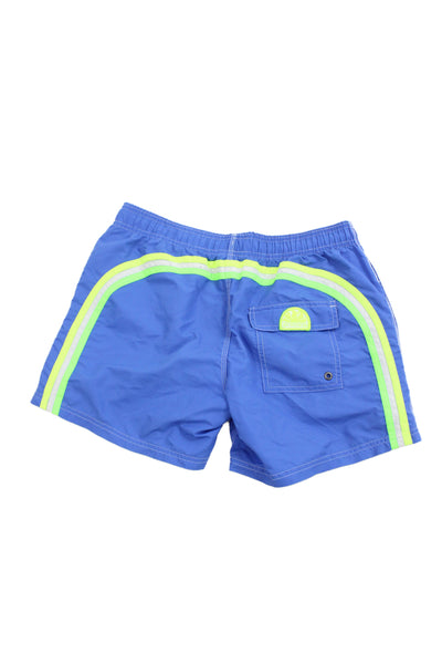 Sundek Childrens Boys Swim Trunk Shorts Blue Neon Green Size 16