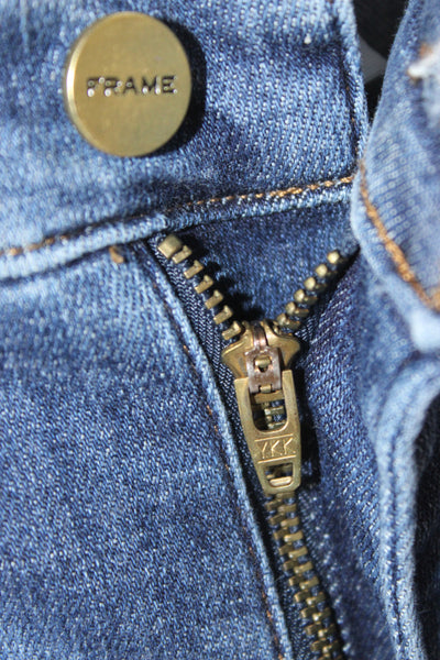 Frame Womens Straight Jeans Dark Blue High Rise Size 27