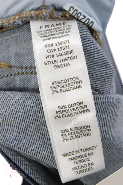 Frame Womens Straight Jeans Dark Blue High Rise Size 27