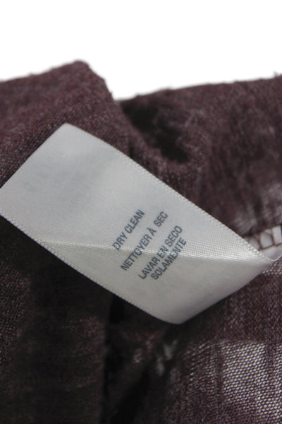 Splendid Women Purple Jersey Basic Long Sleeve Round Neck Top Size S