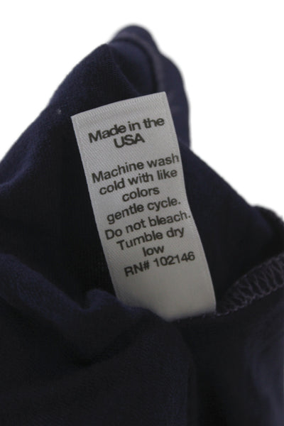 Michael Stars Women Basic V-Neck 3/4 Sleeve Dark Blue Blouse Size One Size