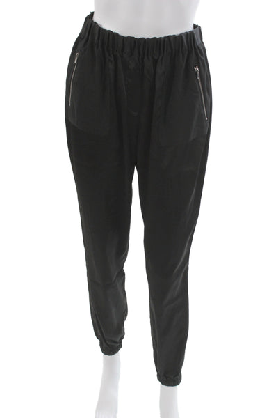 X By Gottex Womens Black Jogger Windbreaker Pants Size S