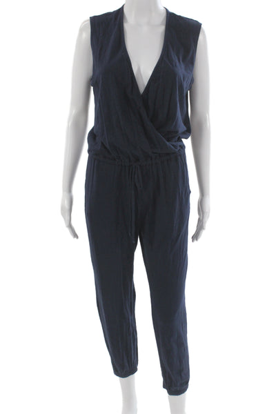 Sundry Women Jumpsuit Dark Blue Sleeveless Round Neck Size 1