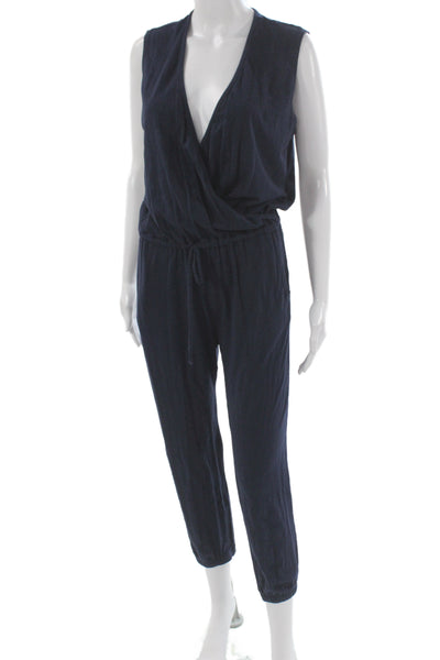 Sundry Women Jumpsuit Dark Blue Sleeveless Round Neck Size 1