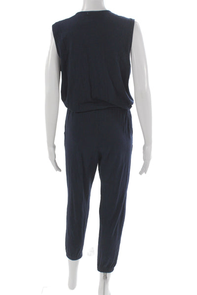 Sundry Women Jumpsuit Dark Blue Sleeveless Round Neck Size 1