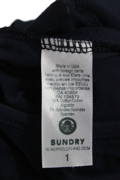 Sundry Women Jumpsuit Dark Blue Sleeveless Round Neck Size 1