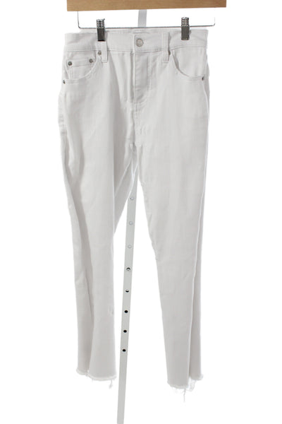 Pistola Women White High Waist Ankle Skinny Jeans Size 25