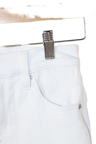 Pistola Women White High Waist Ankle Skinny Jeans Size 25