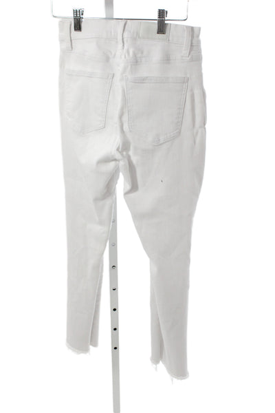 Pistola Women White High Waist Ankle Skinny Jeans Size 25