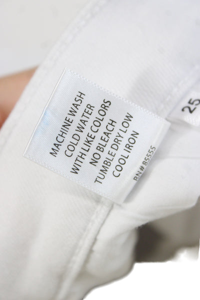Pistola Women White High Waist Ankle Skinny Jeans Size 25
