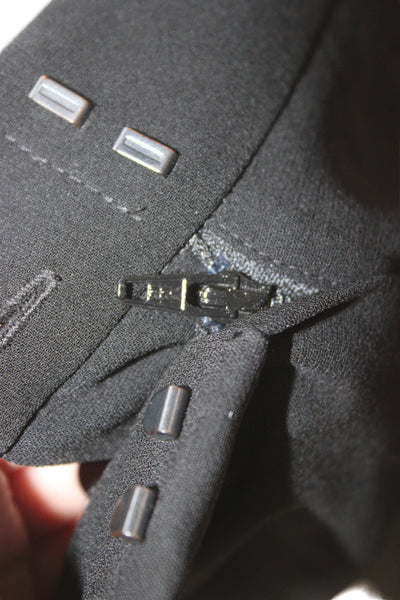 Lafayette 148 New York Women Black Dress Pants Hook Eye Size 14