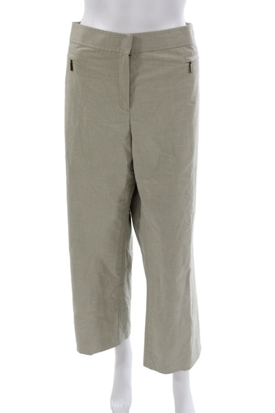 Lafayette 148 New York Womens Cropped Dress Pants Beige Size 16