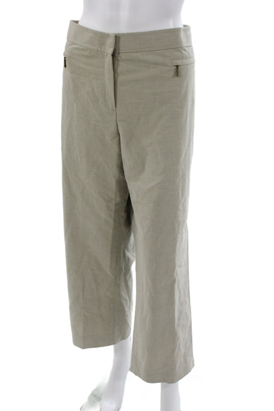 Lafayette 148 New York Womens Cropped Dress Pants Beige Size 16