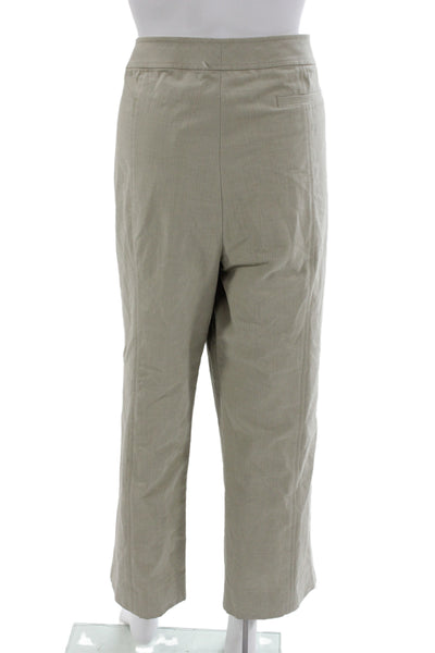 Lafayette 148 New York Womens Cropped Dress Pants Beige Size 16